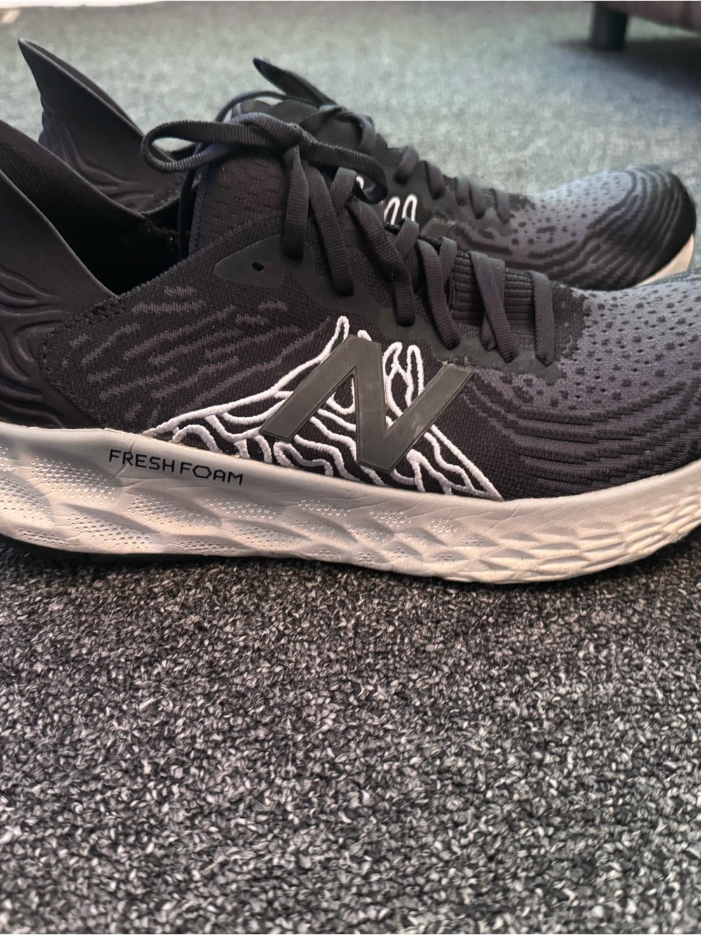 New Balance 1080 Black & White Fresh Foam Running Sneakers